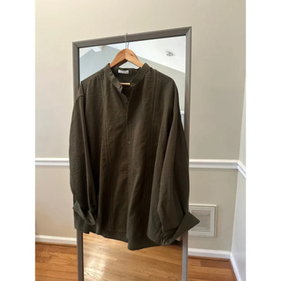COOFANDY Men's Shirt Green 4XL - Picture 1 of 5